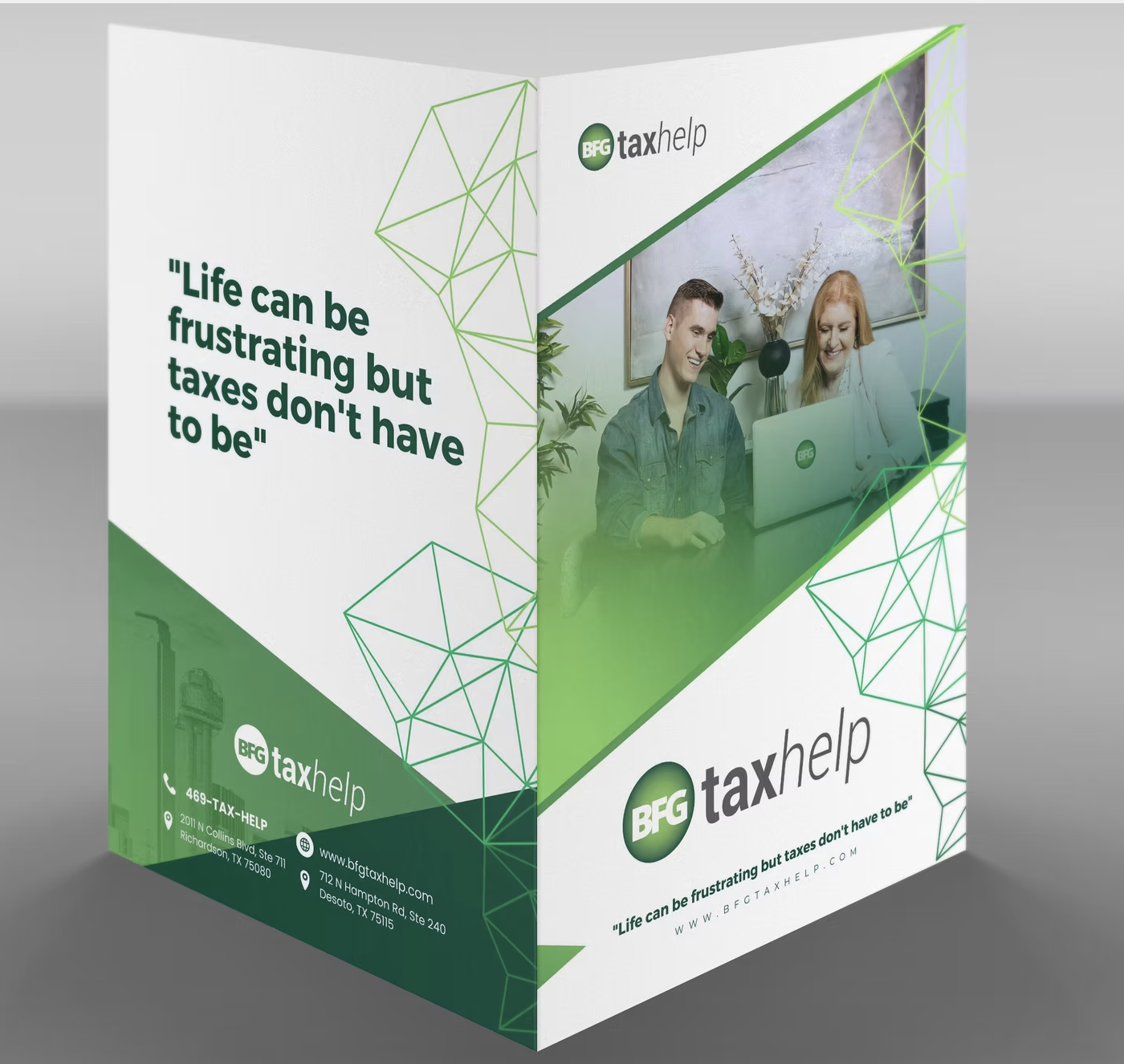 BFG Tax Help presentation folder design