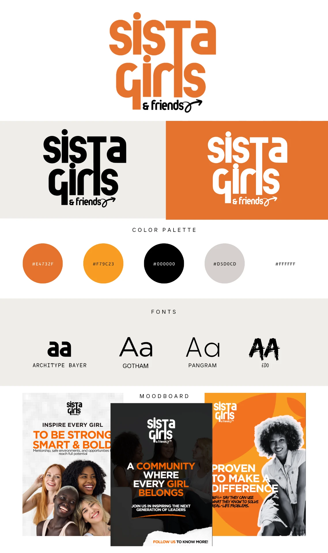 Sista Girls & Friends branding kit options