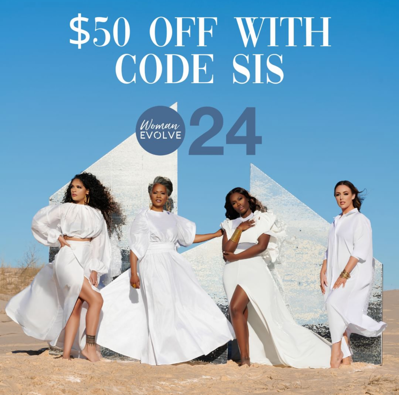 Woman Evolve 2024 promotional offer graphic