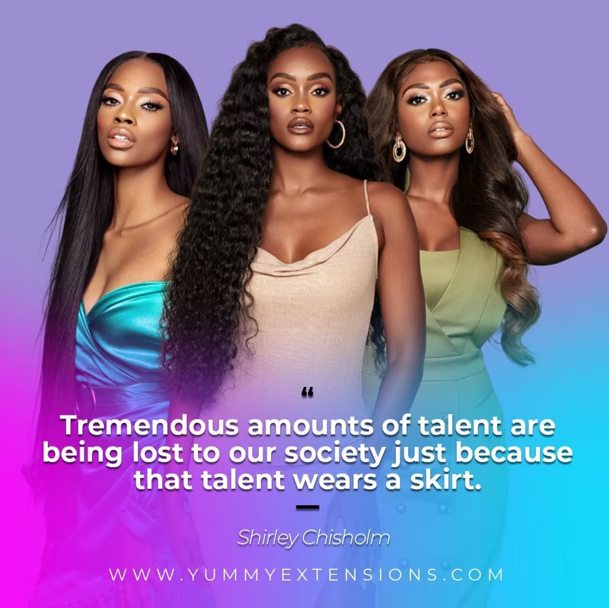 Yummy Extensions Shirley Chisholm quote card