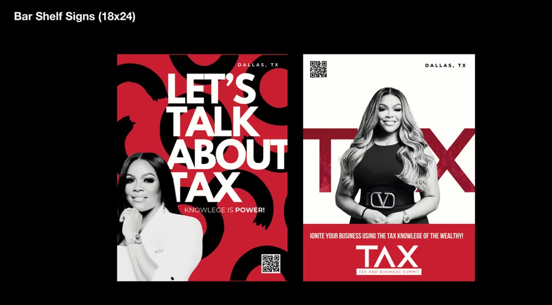 Let's Talk About Tax bar shelf signage designs